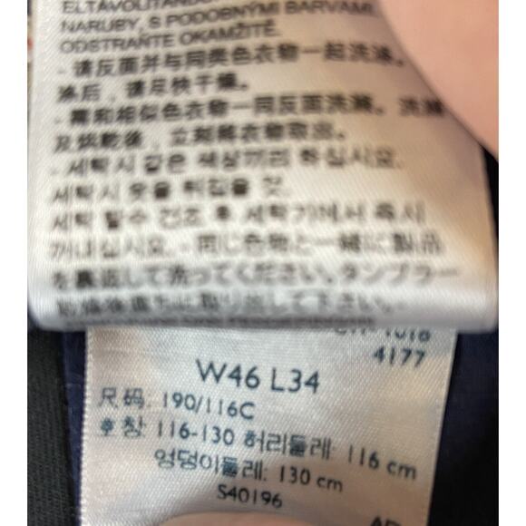 Dockers Flex Mens Chinos W46xL34 Navy Mid Waist Regular Straight Tapered - Picture 12 of 13